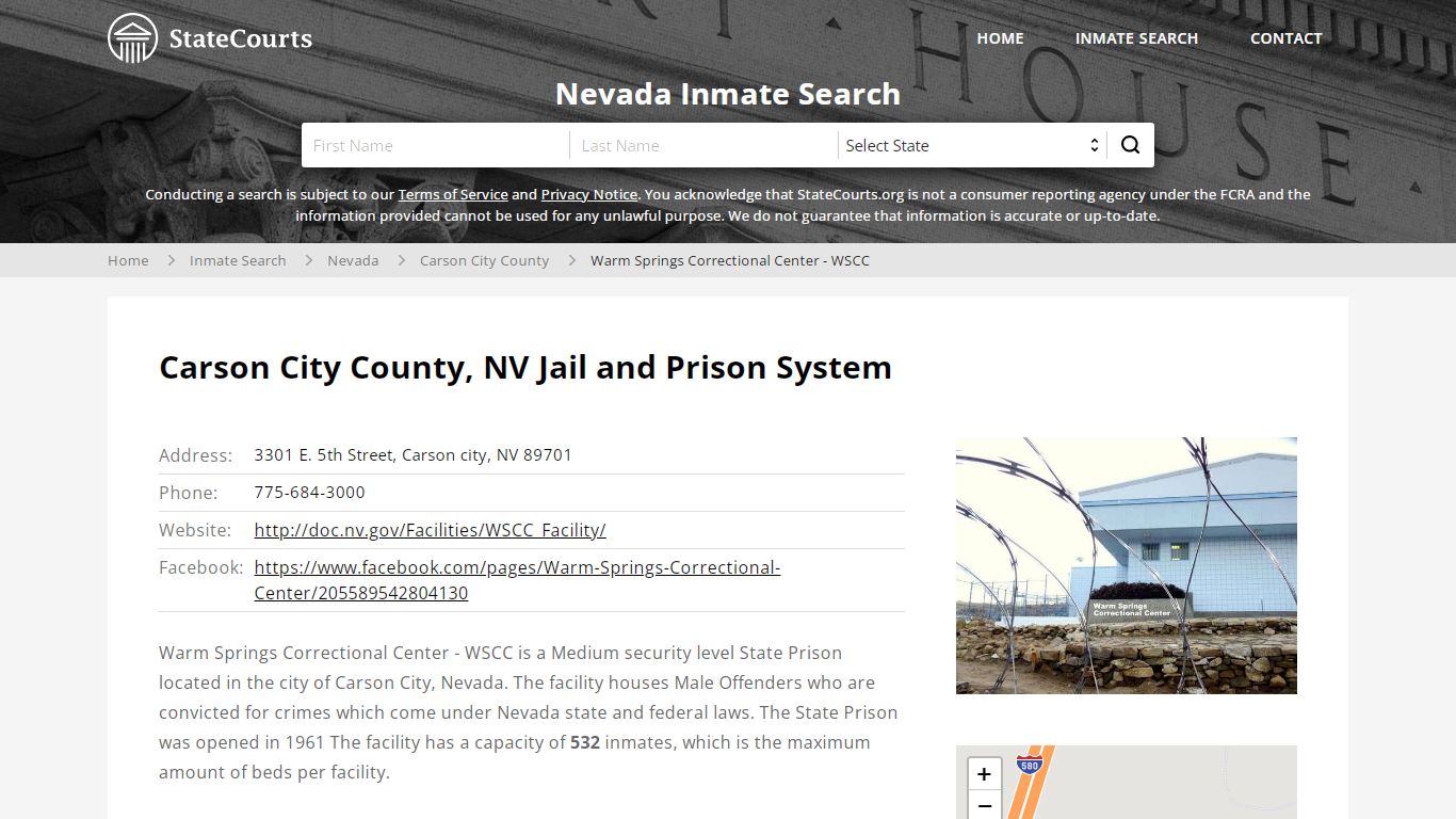 Carson City County, NV Jail and Prison System - State Courts